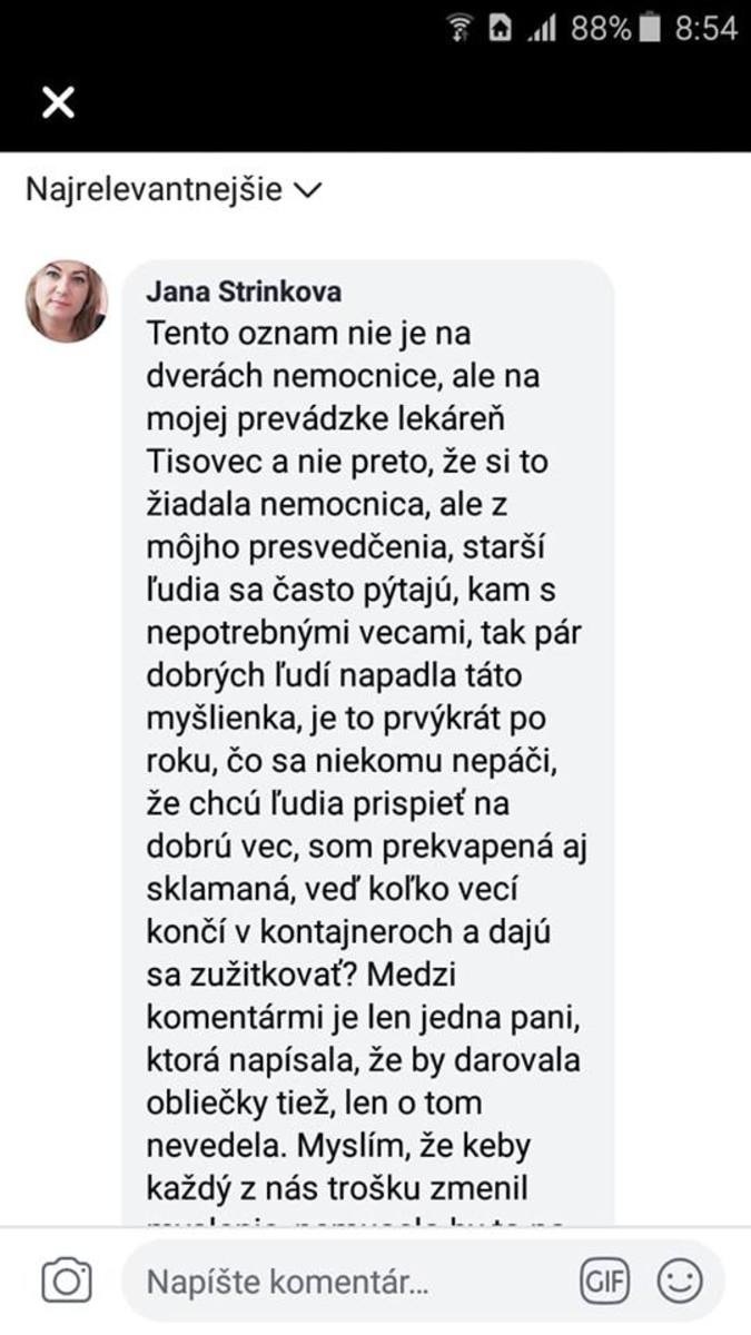 Lekárnička vysvetľovala, že to