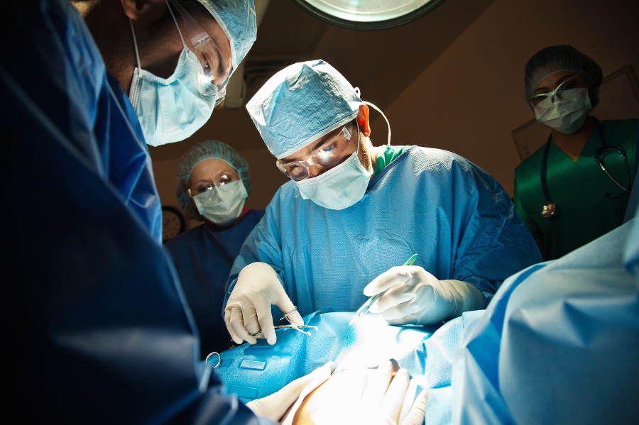 Surgeons performing C-Section in