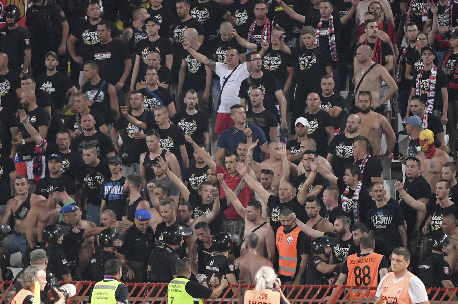 Fanúšikovia FC Spartak Trnava.