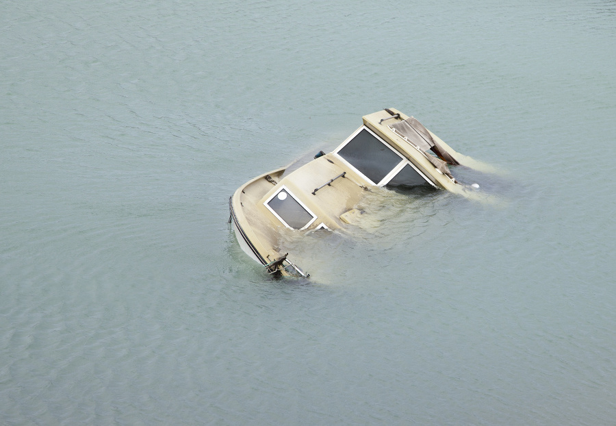 Boat going down