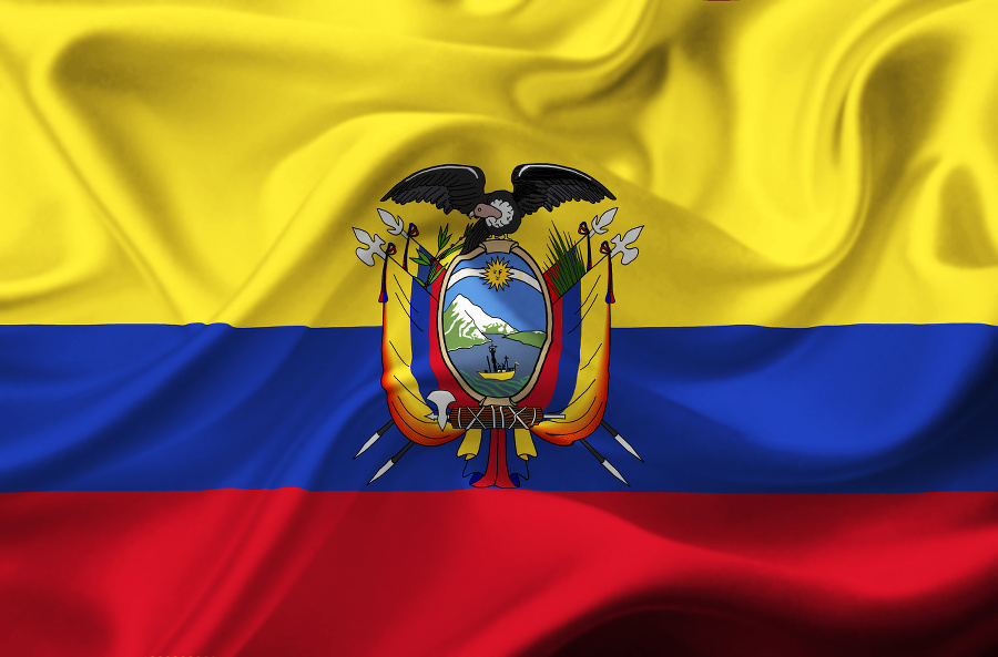 Ecuador waving flag