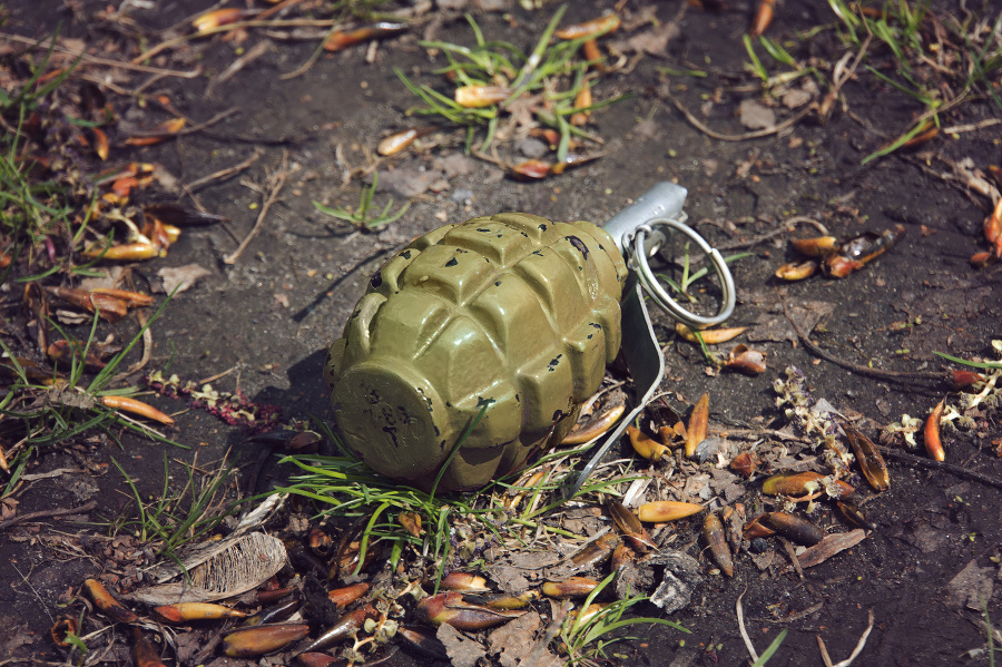 hand grenade grenade lying