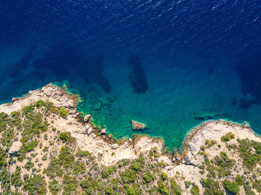 Aerial view of mediterranean