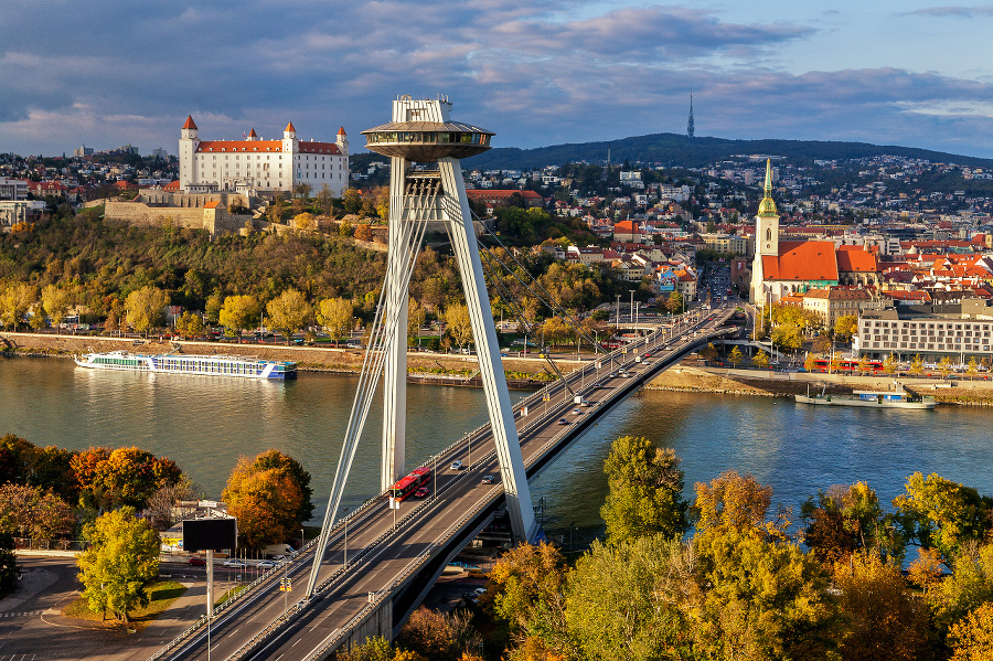 Cityscape of Bratislava with