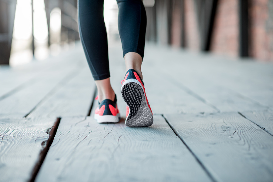 Sports woman in running