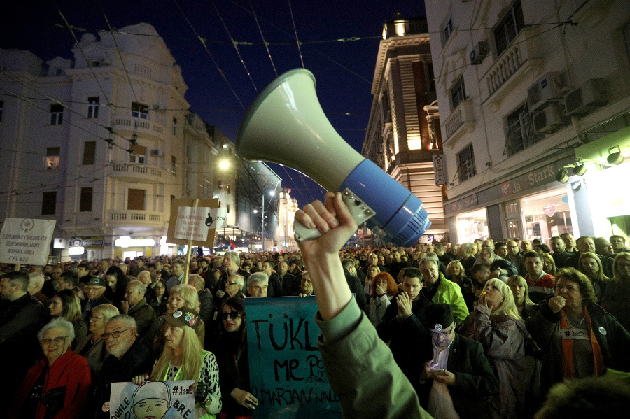 V Belehrade sa protestovalo