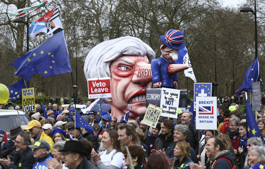 Protest proti brexitu v