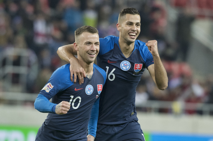 Slovensko - Ukrajina v Lige národov UEFA.