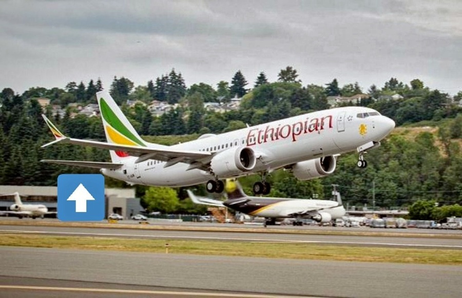 Lietadlo spoločnosti Ethiopian Airlines.