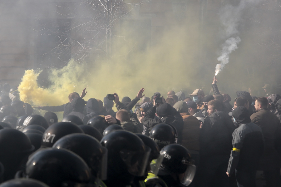 V Ukrajine sa demonštrovalo.