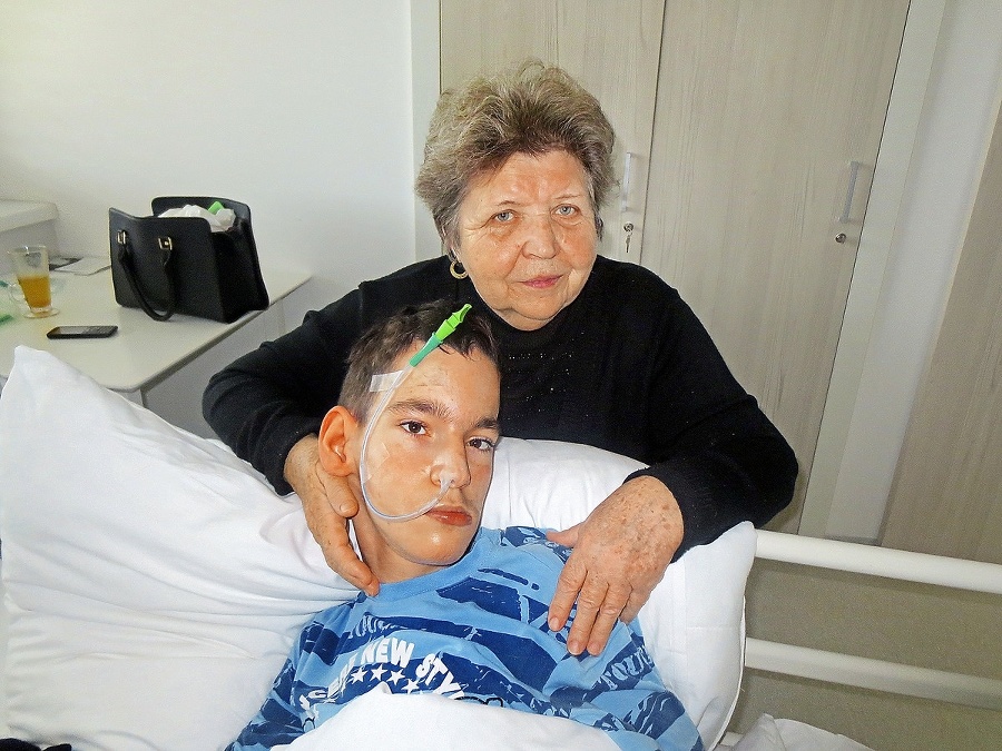 Kristián s prababičkou Evou