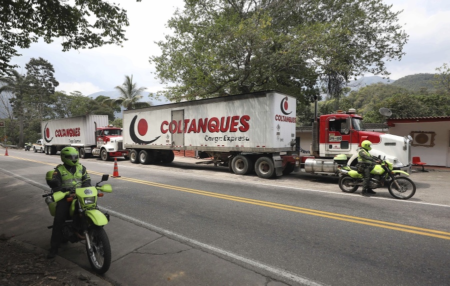 Kolumbijská polícia robila eskortu