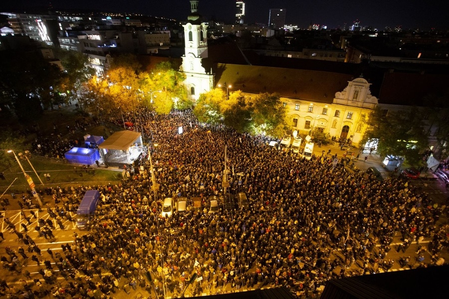 Protest Za slušné Slovensko