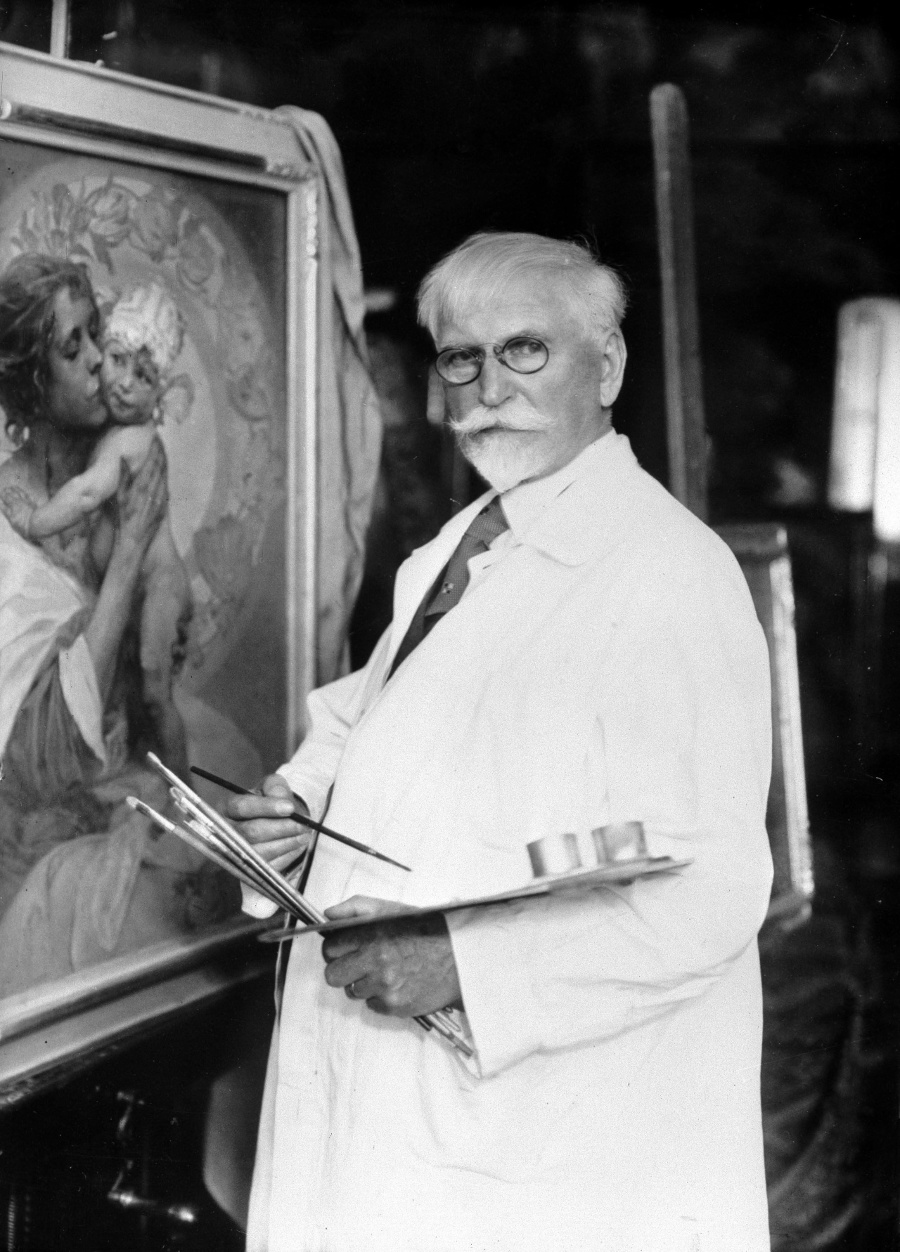 Alfons Mucha (* 1860 - † 1939): Svetoznámy maliar patrí  k najväčším menám secesného štýlu. 