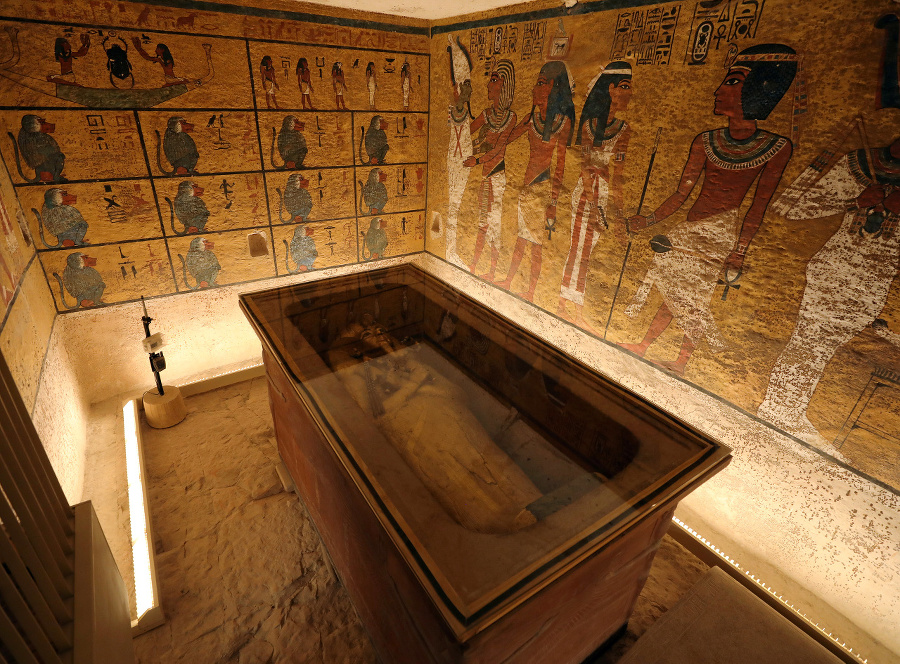 Zrekonštruovaná hrobka Tutanchamóna.