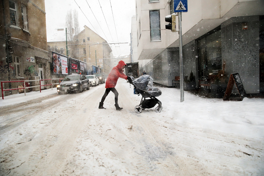 Sneženie v Bratislave