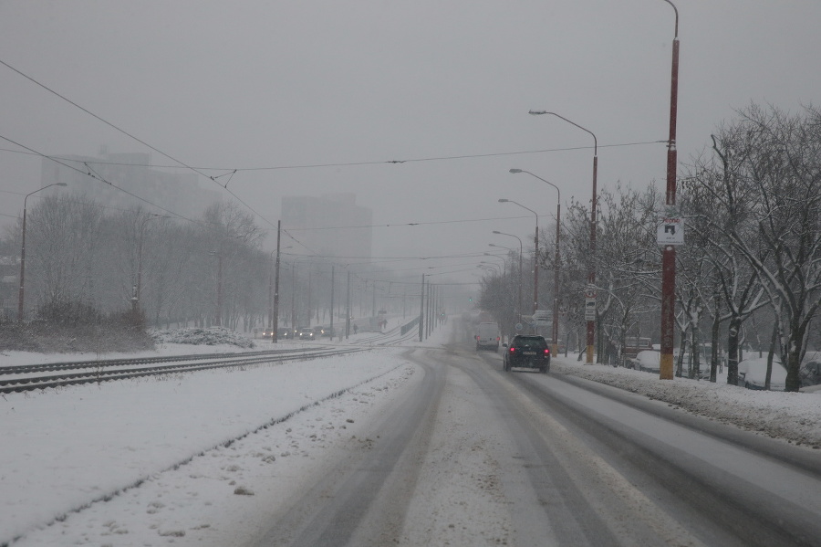 Sneženie v Bratislave 28.1.2019.