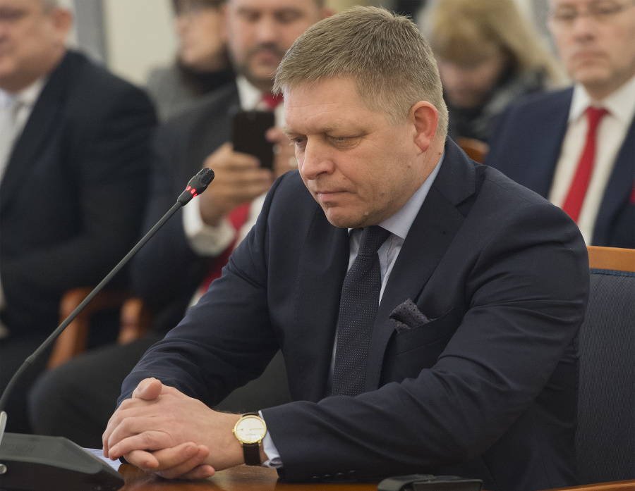 Robert Fico pred Ústavnoprávnym