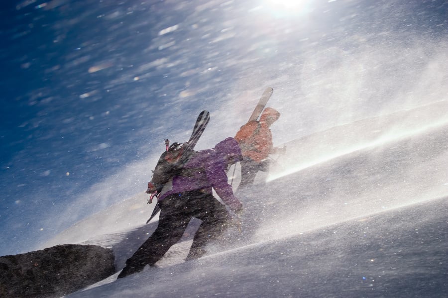 Two back country riders