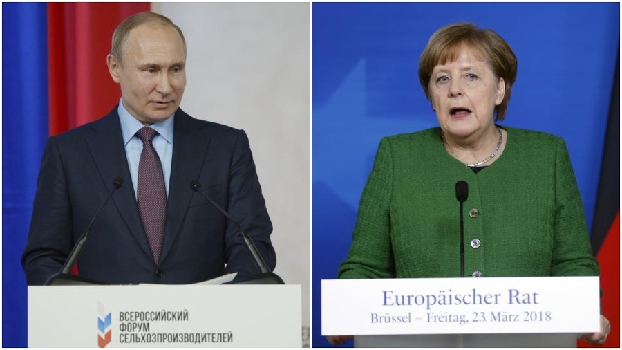Putin telefonoval s Merkelovou