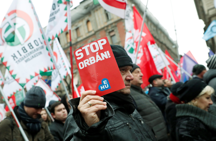 Maďarskí odborári protestovali proti