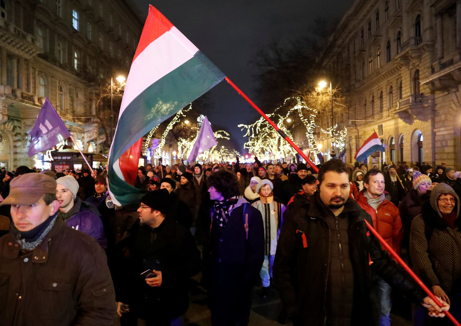 Protivládne protesty v Maďarsku