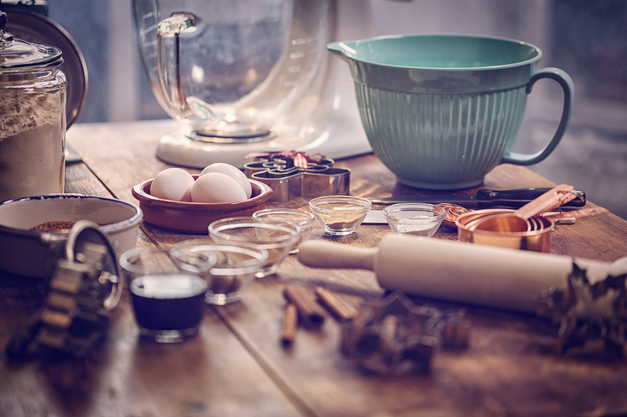 Ingredients and Baking Utensils