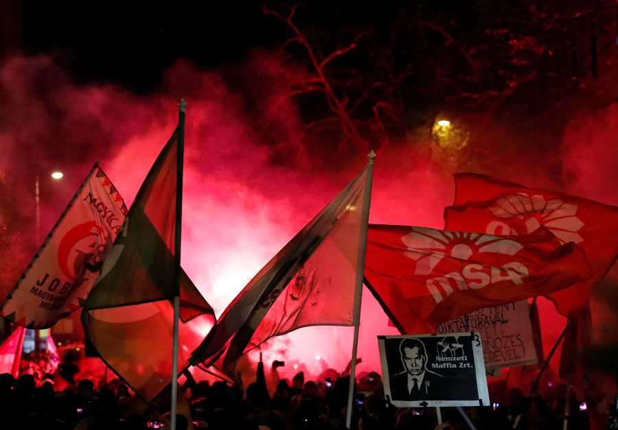 Protestujúci v Budapešti vyjadrili