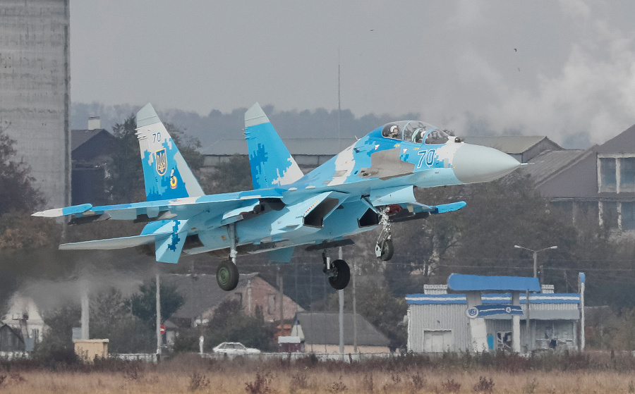 Ukrajinské stíhacie lietadlo Su-27