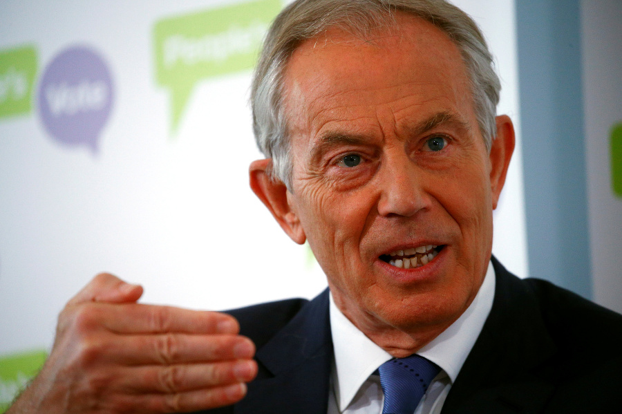 Britský expremiér Tony Blair.