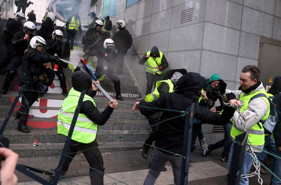 V Bruseli protestovali nespokojní