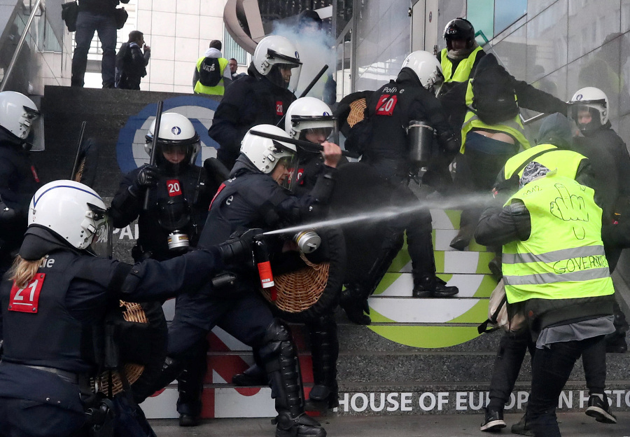 V Bruseli protestovali nespokojní