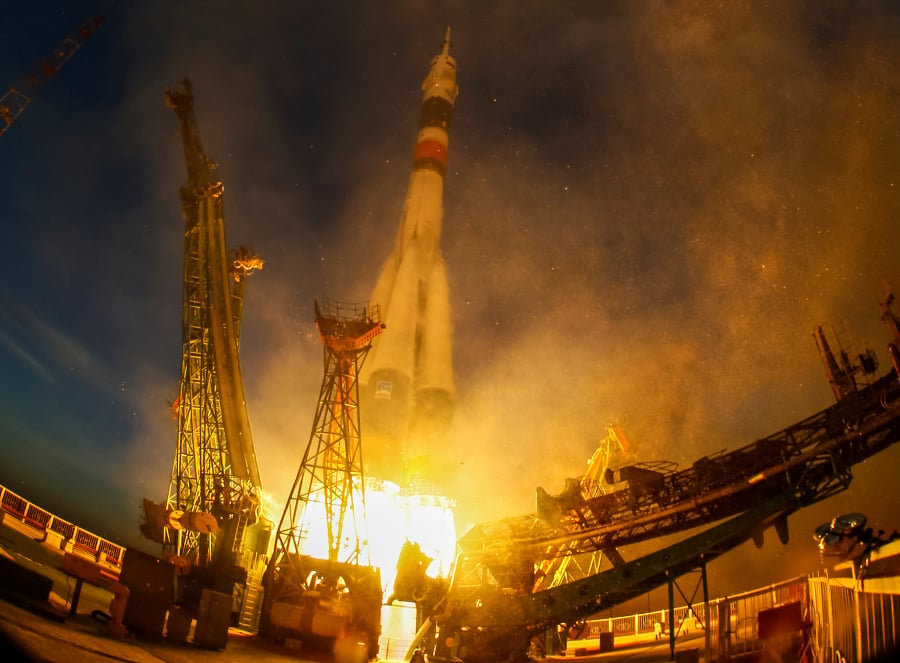 Na palube lode Sojuz