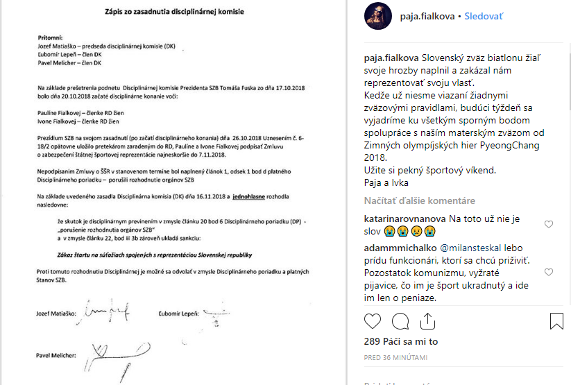 Paulína Fialková oznámila správu