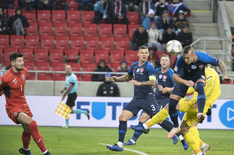 Slovensko - Ukrajina v Lige národov UEFA.