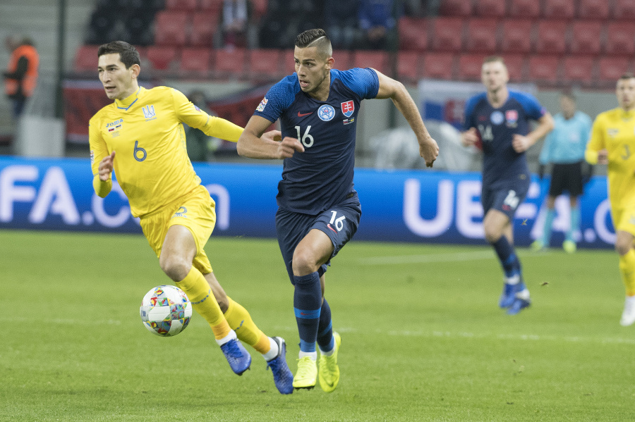 Slovensko - Ukrajina v Lige národov UEFA.