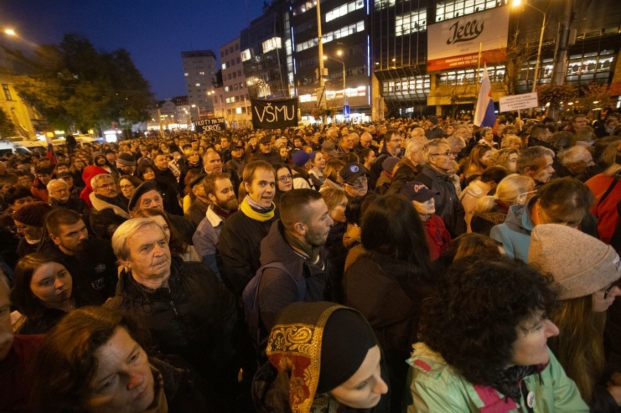 Protest Za slušné Slovensko