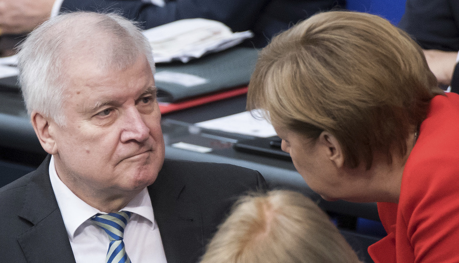 Horst Seehofer s Angelou Merkelovou