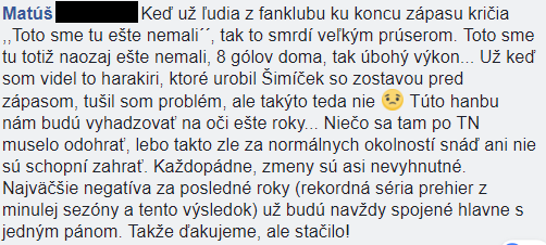 Reakcie fanúšikov na facebookovom