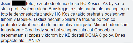 Reakcie fanúšikov na facebookovom