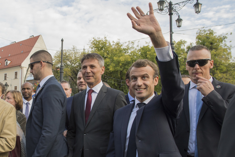 Emmanuel Macron na Hviezdoslavavom