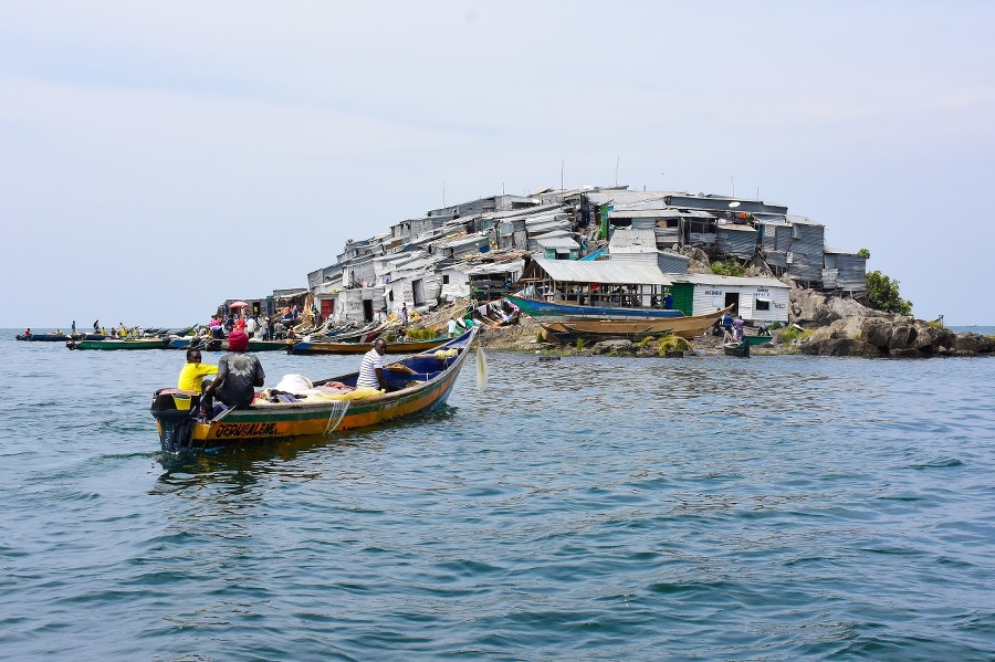 Ostrov Migingo v Keni.