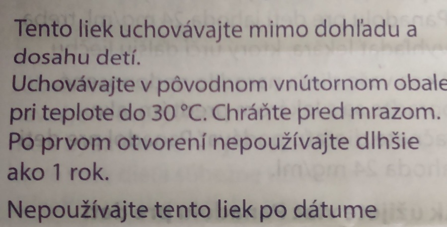 V príbalovom letáku k