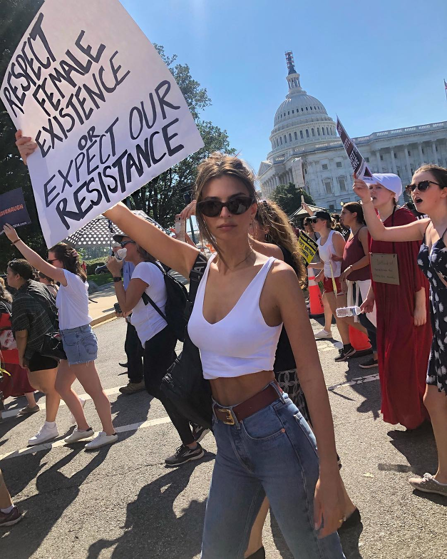 Protestovala vo Washingtone.