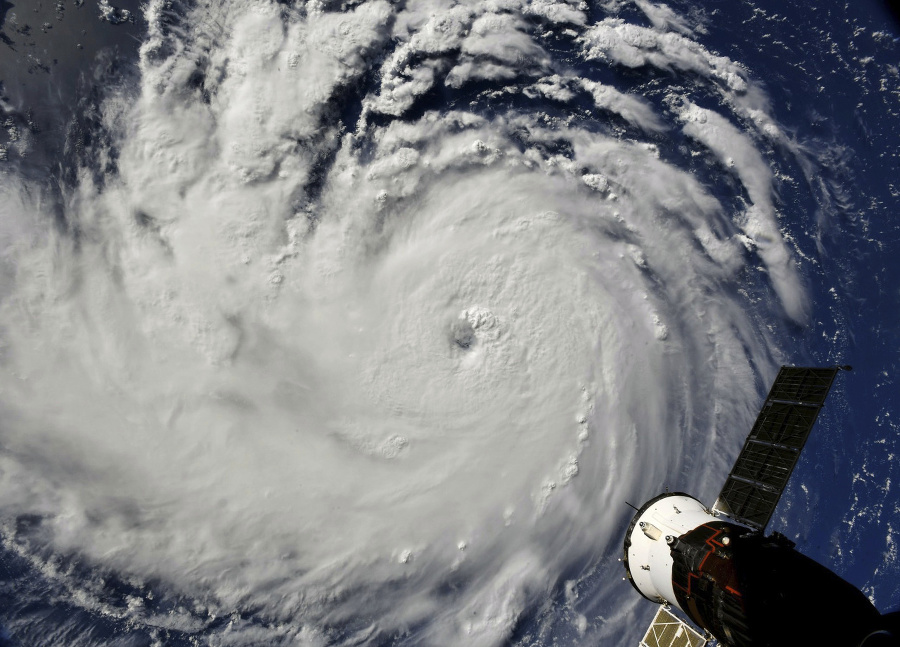 Pohľad na hurikán Florence