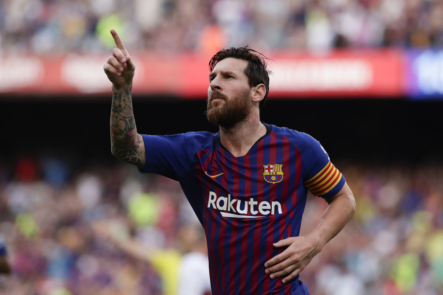 Lionel Messi oslavuje jeden