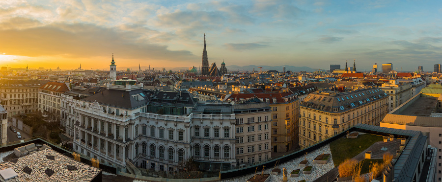 Vienna skyline panorama at