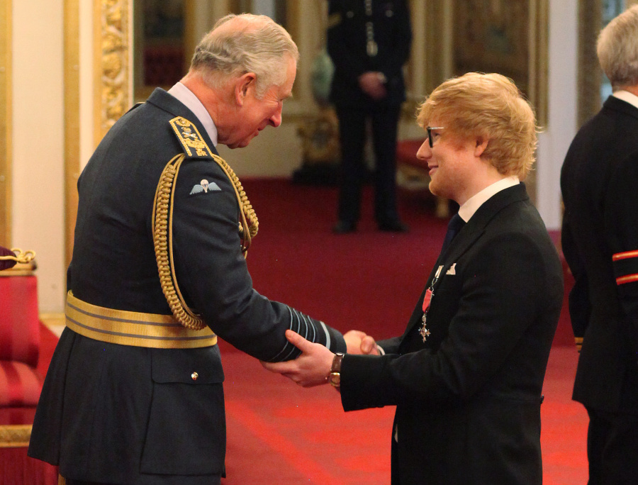 Ed Sheeran dostal vyznamenanie Rad britského impéria.