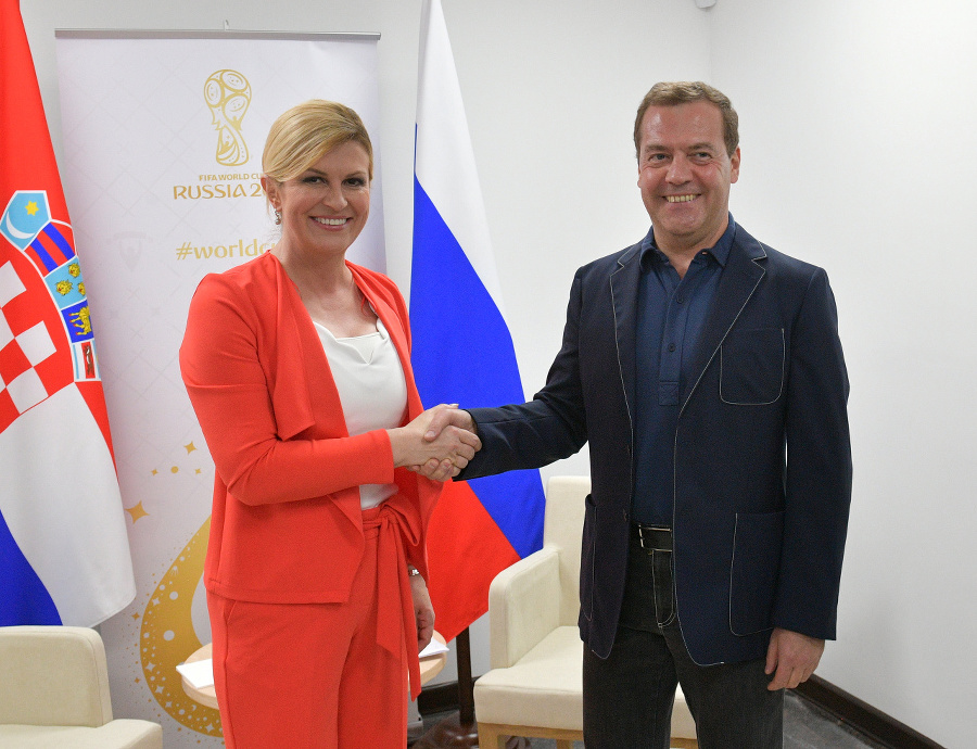 Chorvátska prezidentka a Dmitry