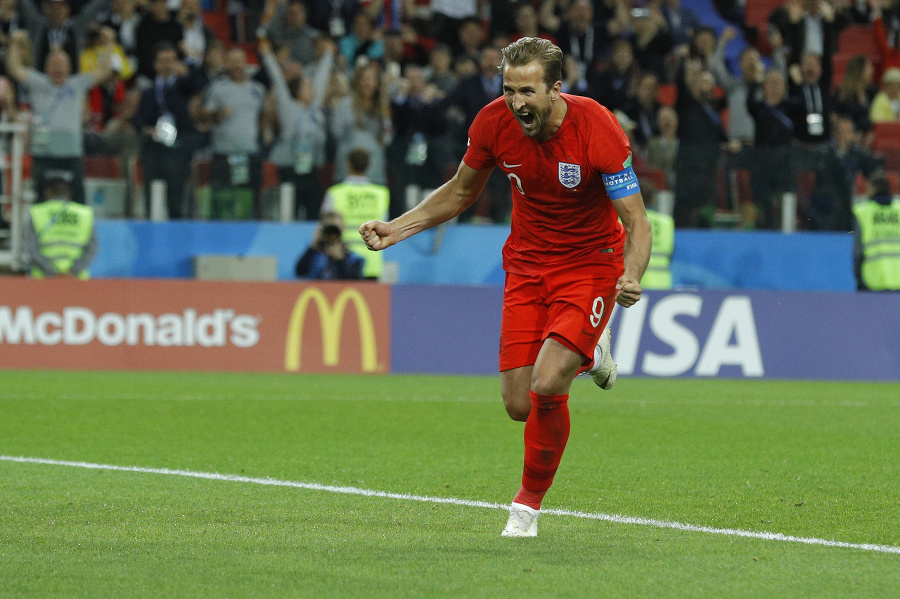 Harry Kane oslavuje svoj